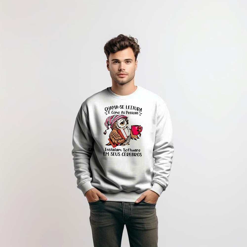 Chama Se Leitura E Como As Pessoas Shirt Unique Funny Owl Design Sweatshirt Gift For Boyfriend