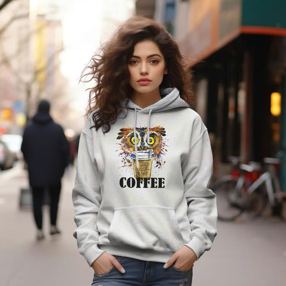 Owl I Need More Coffee Hoodie Funny Coffee Lover Shirt Owl Themed Christmas Gifts