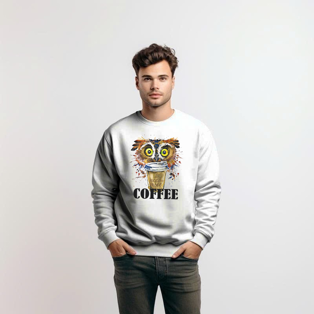 Owl I Need More Coffee Sweatshirt Funny Coffee Lover Shirt Owl Themed Christmas Gifts